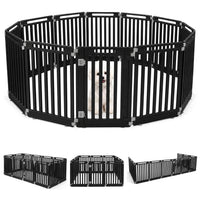 12-Panel Dog Playpen 31.5" Height Indoor Outdoor Pet Fence