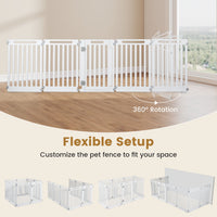16-Panel Dog Playpen 31.5" Height Indoor Outdoor Pet Gate