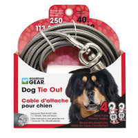 Dog Boss Pet Super Beast Xxl Twin-swivel Vinyl Coated Tie-outs 40ft Up 250lbs
