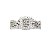 1.00ct Diamond Engagement Ring Set 10KT White Gold