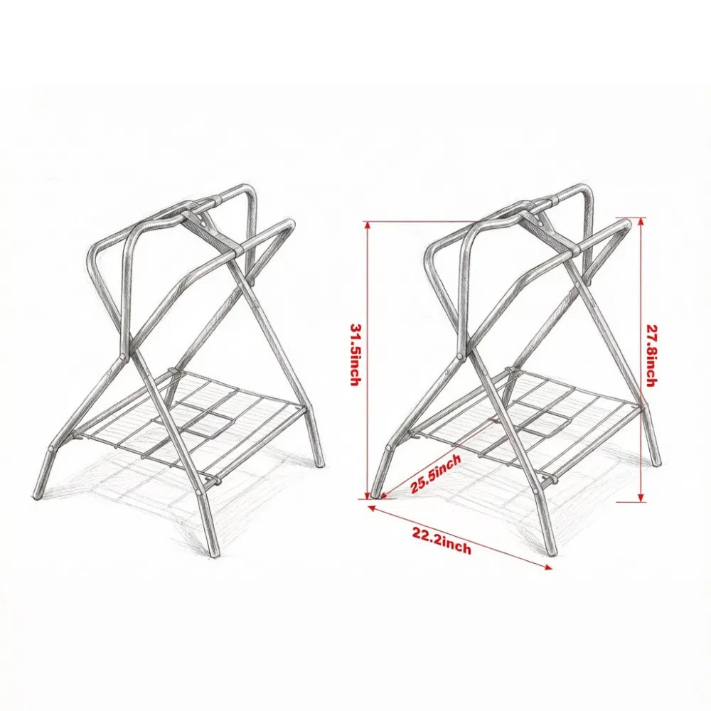 Folding Saddle Rack with Foldable for Garage