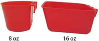 Cage Cups Birds Feeders Seed Bowl Chicken Feeding Watering Dish - 5PCS Large Red - image 2