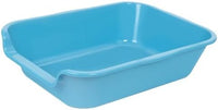 1 Pack of Extra Large Cat Litter Box (ABS Material), Low Entry Senior Litter Pen for Geriatric Kitty Big Cats, Jumbo Pet Safe Litter Boxes Tray for Pets Potty (Light Blue, 20" L x 15.5" W)