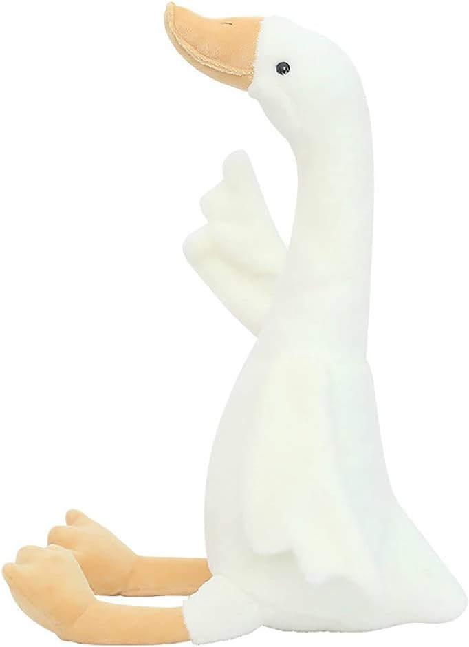 CHELEI2019 white swan stuffed animal, 15.7 inch goose plush with embroidered details - view 2