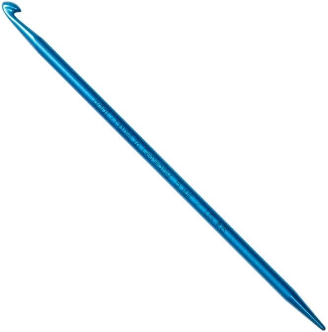 addi addiDuett 3.5mm lime crochet hook with knitting needle tip, about 6 inches long - view 2