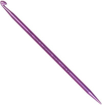 addi addiDuett 3.5mm lime crochet hook with knitting needle tip, about 6 inches long - view 5