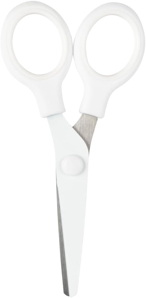 JAM PAPER Multi-Purpose Precision Scissors - Mini (5 Inch) / White