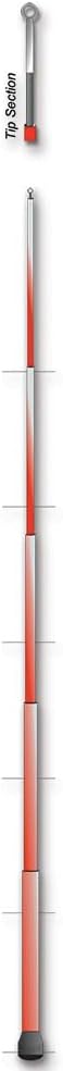 Premier Kites Flex telescoping windsock pole, 19 ft fiberglass, shown extended