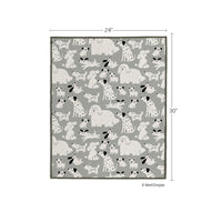 Gray & Black Dogs Pet Drying Towel