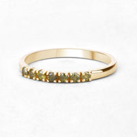 0.22 Carat Genuine Dark Yellow Diamond 14K Yellow Gold Ring (I1-I2)