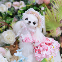High quality handmade dog dresses strawberry princess