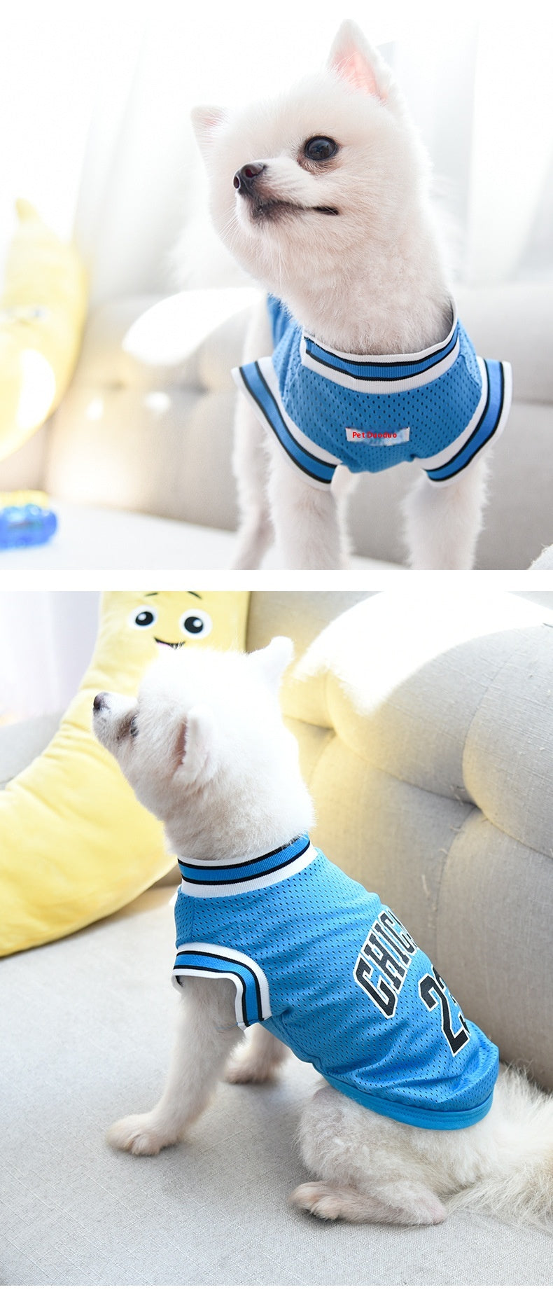 Pet Clothes Basketball Vest Large Mesh Summer Dog Clothes