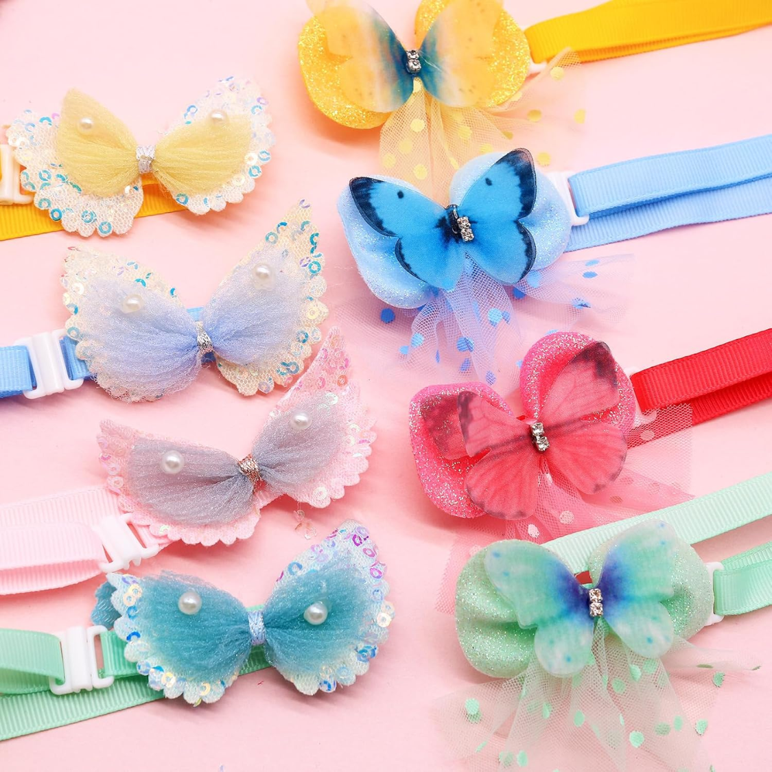 20Pcs Cute Dog Collar Grooming Accessory For Small Breed Puppies Cats