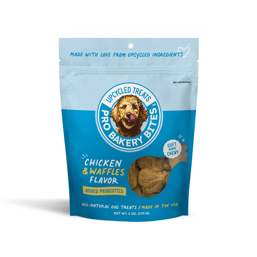 Pro Bakery Bites Chicken & Waffles Dog Treats, 6 oz, Pack of 24