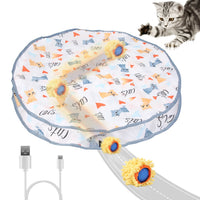 1Pc Cat Toys Ball Fast Rolling In Pouch Rechargeable Motion Activated Interactive Cat Toys For Indoor Cats Hide And Seek
