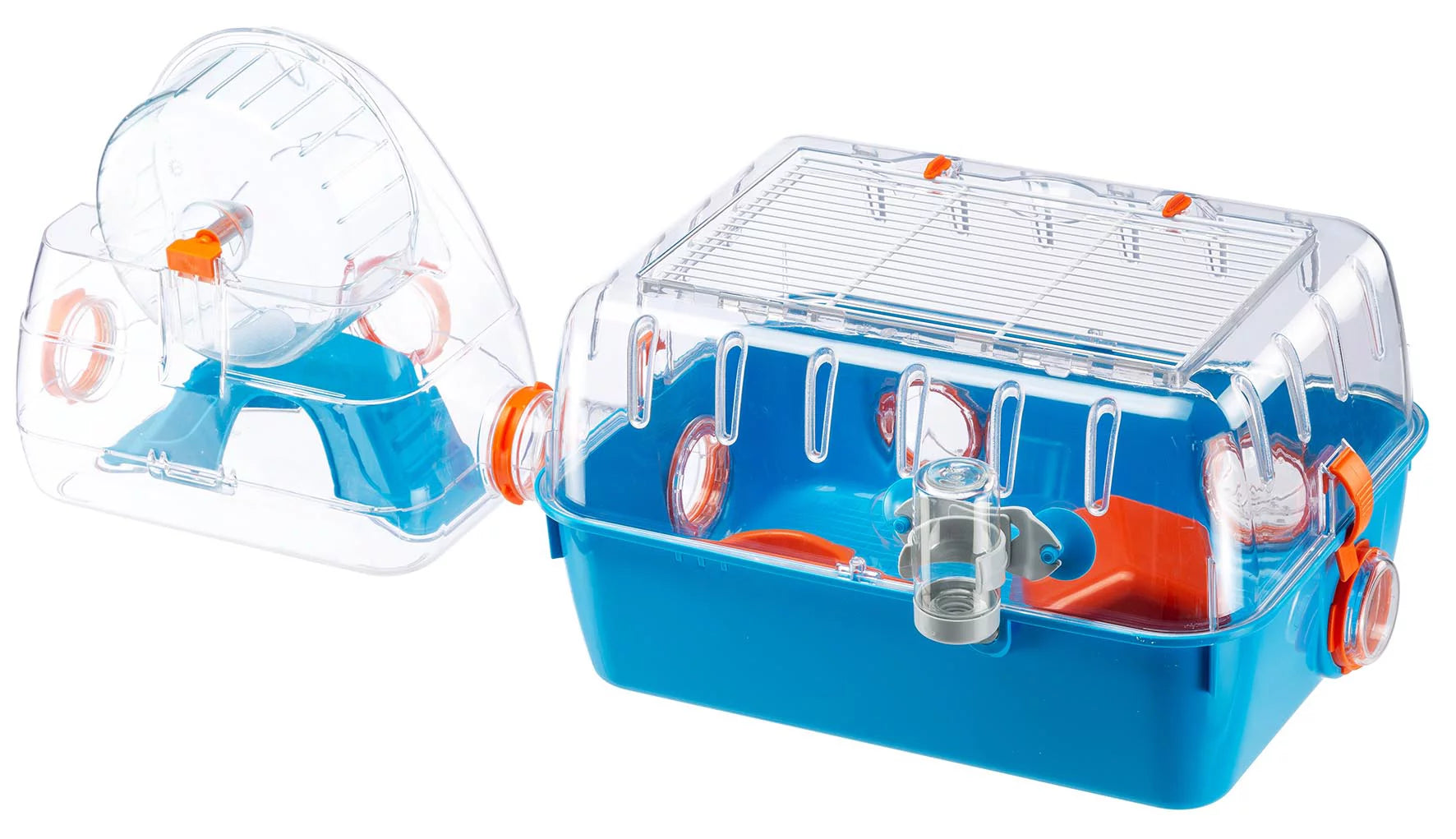 Combi 2 Starter Hamster Cage | Includes Accessories | 31.3L X 11.61W X 10.35H Inches, Blue - BIG FRENCHIES
