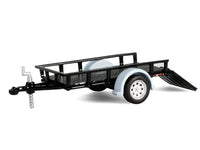 1990 Dodge Ram D250 Pickup Truck "Philadelphia PA Police Department" White with Stripes and Utility Trailer "Hot Pursuit Hitch & Tow" Series 1 1/64 Diecast Model Cars by Greenlight