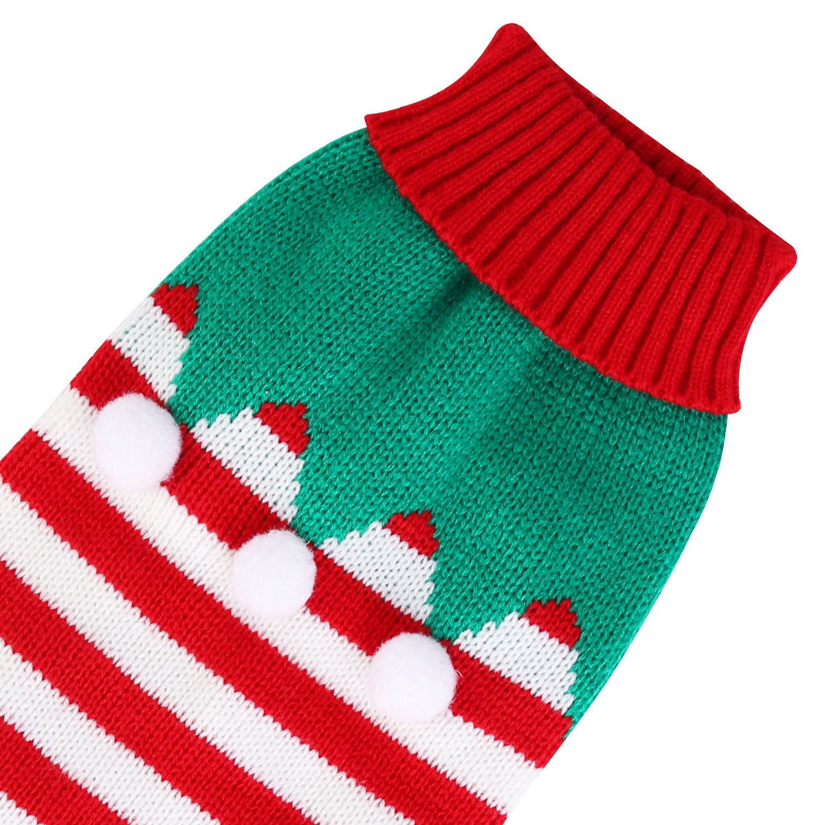 2 Patterns 4 Sizes Option-- 1Pc Pet Christmas Turtleneck Sweater Dog Cat Christmas Clothes Snowman Stripes Costume Winte