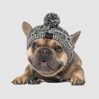 Autumn Winter Warm Knitted Pet Hats With Fluffy Ball - BIG FRENCHIES