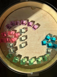 60 Pcs Crystal Clear High Transparency Lucite Cubes Set with Wooden Tray – Rainbow or Pastel Colors - BIG FRENCHIES