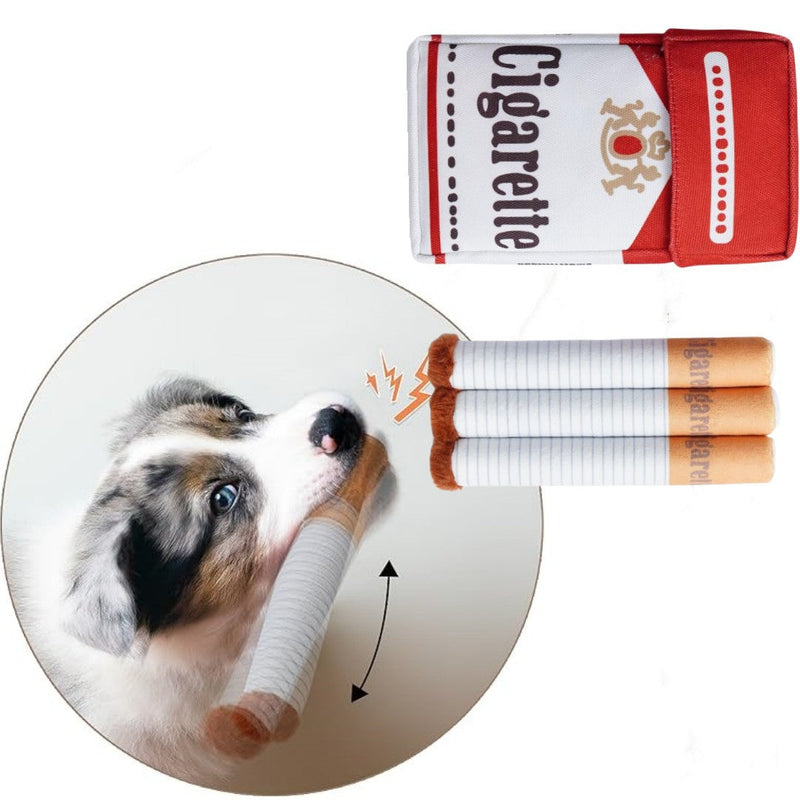 dog cigarette toys Toy Funny Squeaky Stuffed Plush for Medium & Small Dog Product Category Dog cigarettes with box, sound