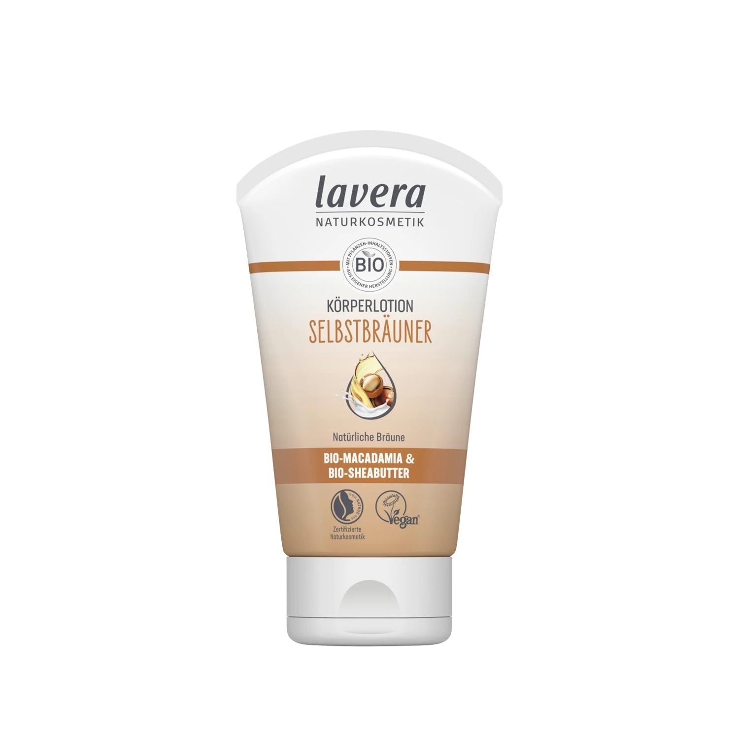 Lavera Natural Self-Tanning Body Lotion - Achieve a Sun-Kissed Glow, Hydrates Skin, Organic Sunless Tanner, 125ml