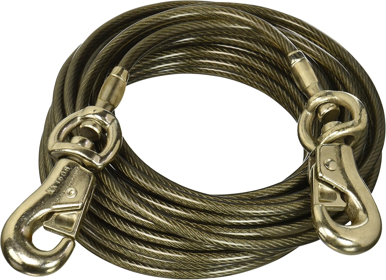 Boss Pet Super Beast XXL Dog Twin-Swivel Vinyl Coated Tie-Outs 30ft Up 250lbs