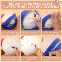 Interactive Dog Toys Pig, Jumping Squeaky Dog Toys With Recording And Music Modes, Rechargeable Moving Dog Chew Toys