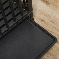 45" Heavy Duty Dog Crate, Escape-Proof Steel Kennel with Wheels, Black