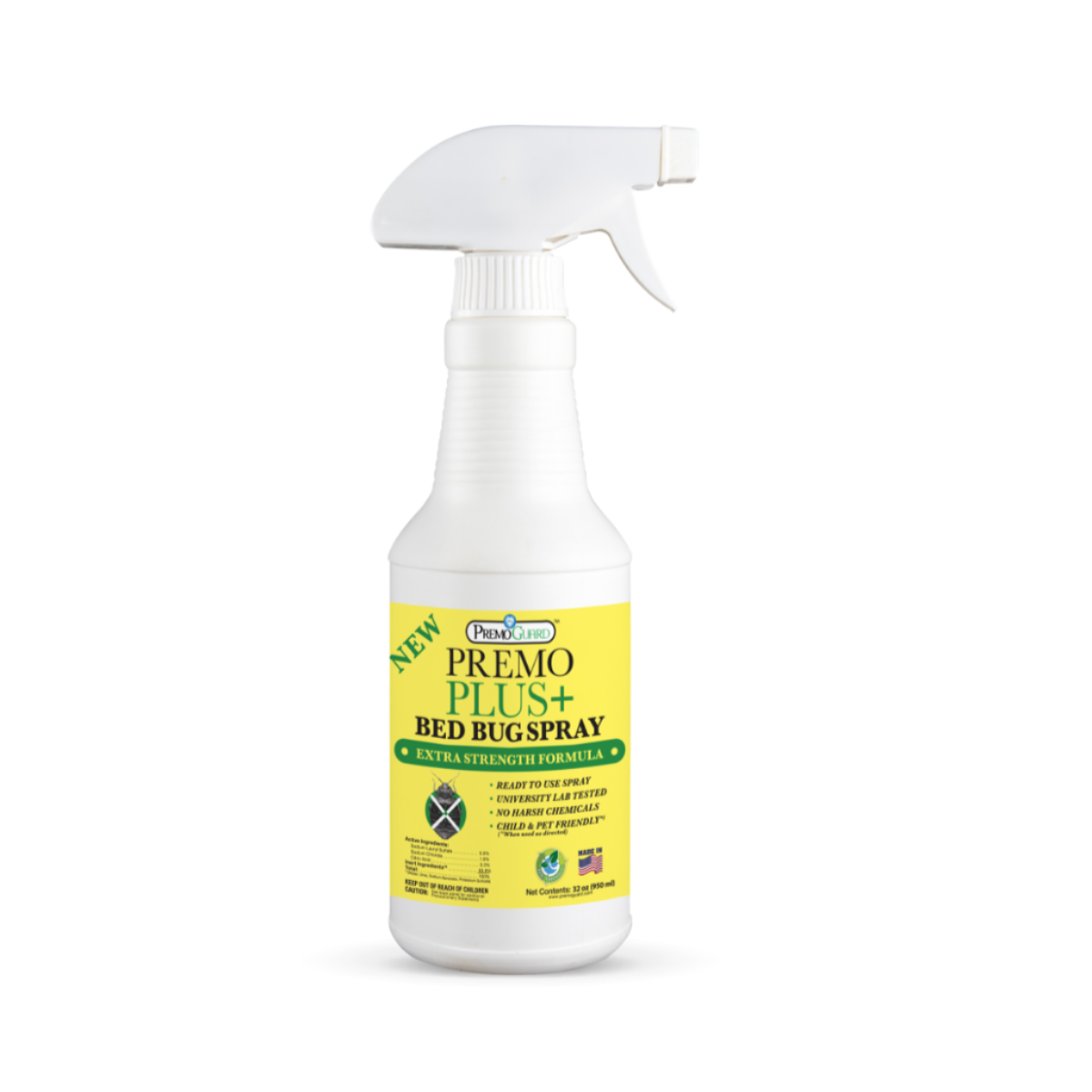Bed Bug Plus Spray | Natural & Non-Toxic | Premo Guard (C)