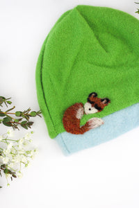 Sleeping Fox Cashmere Hat - Baby - BIG FRENCHIES