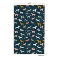Dog Silhouettes Pet Drying Towel