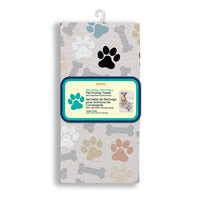 Neutral Dog Paws & Bone Pet Drying Towel