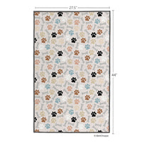 Neutral Dog Paws & Bone Pet Drying Towel