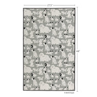 Gray & Black Dogs Pet Drying Towel