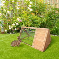 Rabbit Hutch Outdoor, Wooden Chicken Coop with Run, Outdoor Small Animal Cage for Rabbit, Small Duck and Chicken, Brown