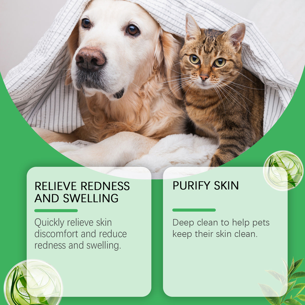 Pet Acne & Bumps Skin Cream, Soothing Skin For Dogs & Cats, Relief Redness Irritated Skin With Calendula & Ganoderma Ext