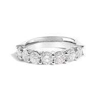 14K White Gold 2. 0 Cttw Diamond 7 Stone Band Ring