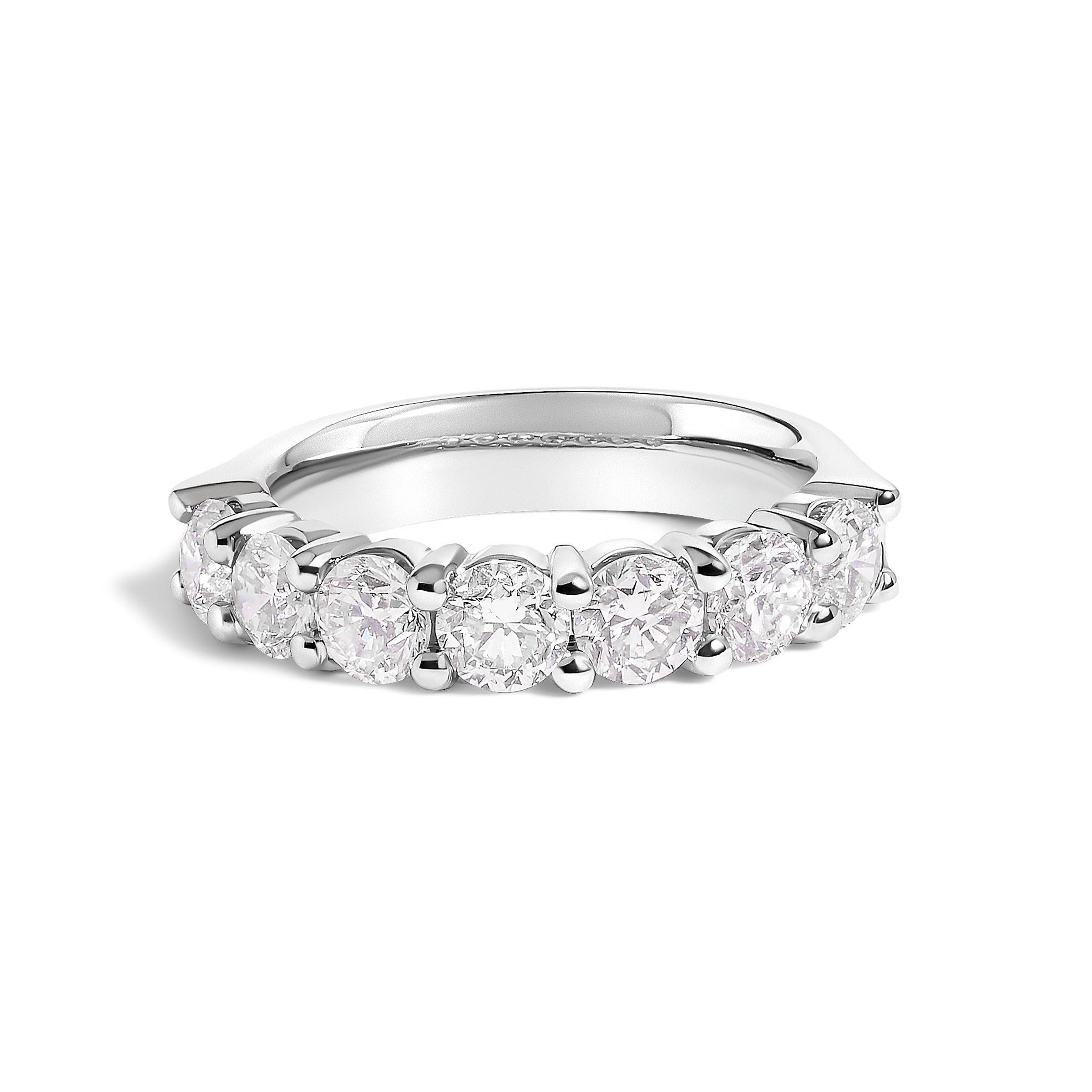 14K White Gold 2. 0 Cttw Diamond 7 Stone Band Ring