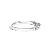 14K White Gold 1/3 Cttw Diamond 7 Stone Band Ring
