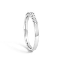 14K White Gold 1/4 Cttw Diamond 7 Stone Band Ring