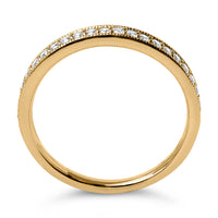 14K Yellow Gold 1/4 Cttw Round Diamond Milgrain Wedding Band (I-J Color, SI2-I1 Clarity) - Size 6.5
