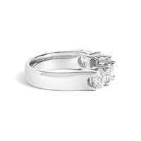 14K White Gold 2.0 Cttw Round Diamond Five Stone Band Ring