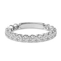 14K White Gold 1.00 Cttw Round Diamond Prong Set Wedding Band