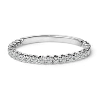 14K White Gold 1/4 Cttw Round Diamond Prong Set Wedding Band