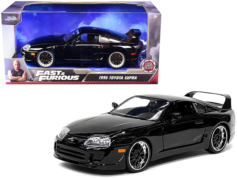 1995 Toyota Supra Black "Fast & Furious" Movie 1/24 Diecast Model Car by Jada - BIG FRENCHIES