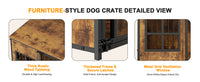 Wooden Dog Crate Furniture, Large Dog Kennel with Storage Top, Indoor Pet Cage