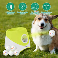 Automatic Dog Ball Launcher Rechargeable Interactive Pet Ball Thrower For Small Medium Dogs Interactive Dog Fetch Toy Wi
