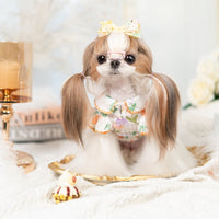 Luxury design dog dress tulip chiffon 2 colors