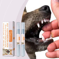 Pet Dental Toothbrush Pen 2Pack Dog Cat Plaque Tartar Remover, Freshen Breath & Soothe Gums